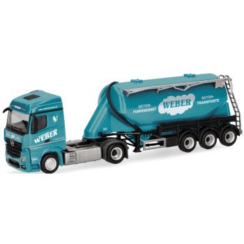 Mercedes-Benz Actros 18 Streamspace, Eutersilo-Zementsattelzug, Weber Betonpumpendienst Beton Transporte, Inzing - Österreich