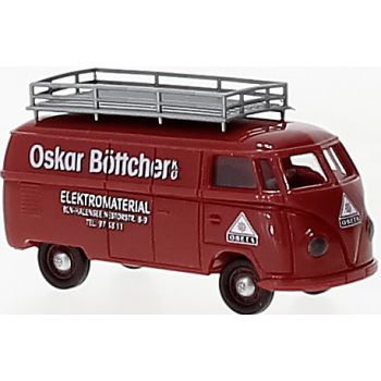 VW T1a Kastenwagen mit Dachträger, OBETA - Oskar Böttcher Elektromaterial, Berlin, Baujahr 1965
