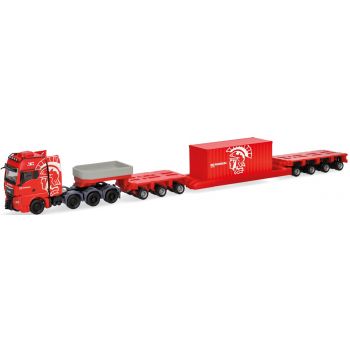 MAN TGX GX Tieflade-Sattelzug bealden mit 20ft. Container, De Romein Group, Veendam - Niederlande