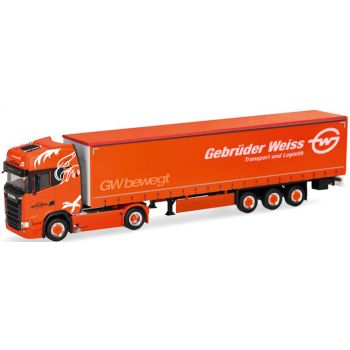 Scania CS20 Hochdach Gardinenplanen-Sattelzug, Mischa Berger Transporte - Gebrüder Weiss Transport & Logistik, GW bewegt, Österreich - Schweiz - D