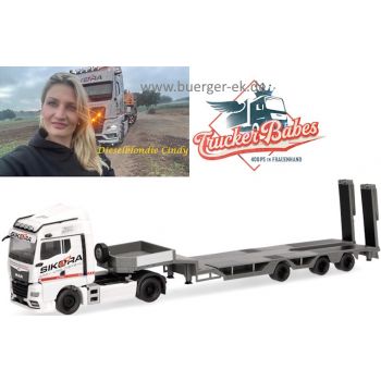 MAN TGX GM Semitieflade-Sattelzug, Sikora - Trucker Babe Cindy, Seevetal-Lindhorst, Niedersachsen