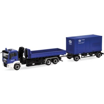 MAN TGS M Wechsellader-LKW mit Kran und Aggregatanhänger, THW - Singen, Technisches Hilfswerk, Baden-Württemberg