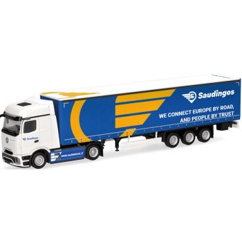 Mercedes-Benz Actros L ProCabin Bigspace, Gardinenplanen-Sattelzug, Saudingos - We connect Europe by road. - Siaulia - Litauen