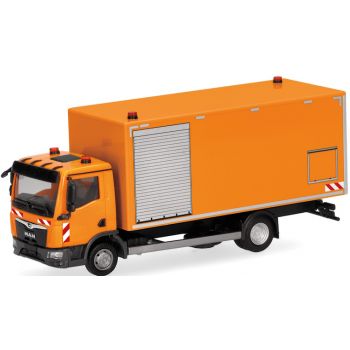 MAN TGL CC Koffer-LKW, Fahrbahnreinigung, kommunalorange