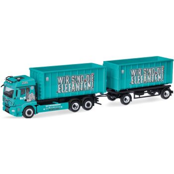MAN TGS TM Abrollmulden-Hängerzug, KS Containerdienst - Wir sind die Elefanten! - Troisdorf, Nordrhein-Westfalen
