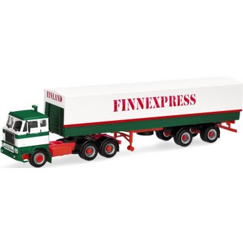 Volvo F88 Pritschen/Planen-Sattelzug, Finnexpress - Finnland