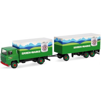 Scania 111 Koffer-Hängerzug, Bärenmarke - Spedition Reiter, Polling - Bayern