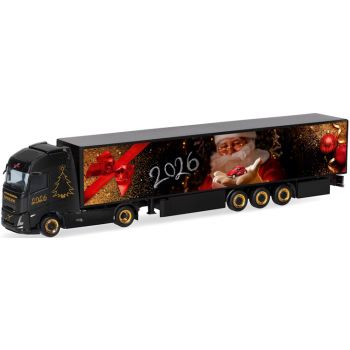 Volvo FH Aero Globetrotter XL 15m Koffer-Sattelzug, Herpa Weihnachtsmodell 2026 - Merry Christmas 2026