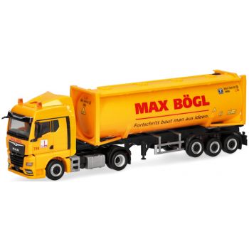 MAN TGX GM 30ft Drucksilocontainer-Sattelzug, Max Bögl - Fortschritt baut man aus Ideen. - Sengenthal, Bayern
