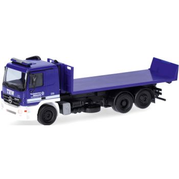 Mercedes-Benz Actros Wechsellader-LKW mit Abrollflat, THW - Technisches Hilfswerk Frankfurt/Main, blau