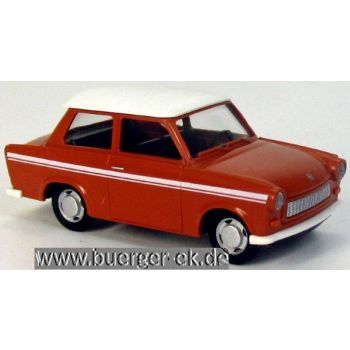 Trabant P601, braun mit weißem Dekor