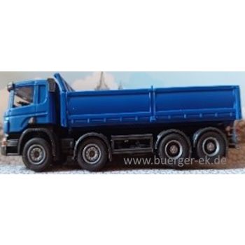 Scania Kipper LKW, 4-achsig, blau
