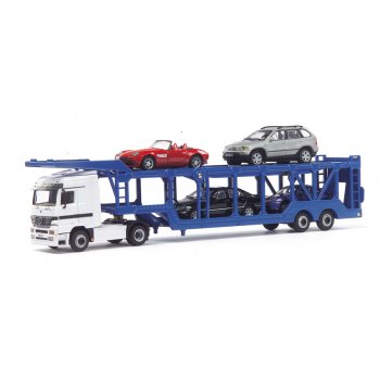 Mercedes-Benz Actros Autotransporter mit 4 PKW, M.1:72