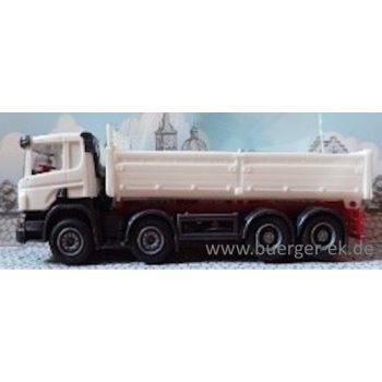 Scania Kipper LKW, 4-achsig, weiß