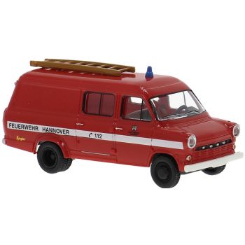 Ford Transit, Feuerwehr Hannover mit Dachleiter, rot/weiß, Baujahr 1970
