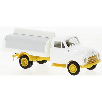 Opel Blitz mit Getränkeaufbau, weiß/gelb, Economy, Baujahr 1952