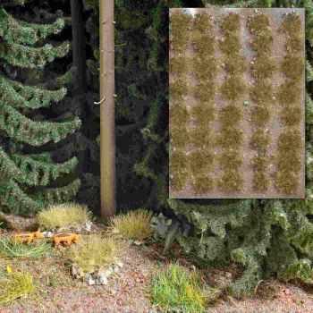 Grasbüschel mit Steinen - Herbst, Inhalt: 40 Stück