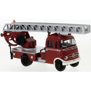 Mercedes-Benz L 319 DL 18, Feuerwehr Drehleiter, rot mit weißen Kotflügeln, Baujahr 1956