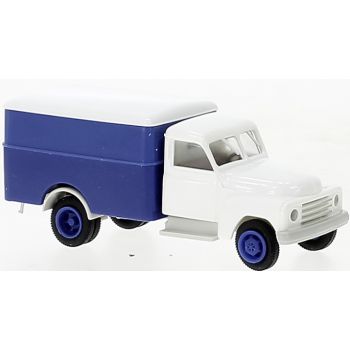 Hanomag L 28 mit Kofferaufbau, weiß/blau, Economy, Baujahr 1950