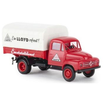 Borgward B 1500, Pritsche/Plane, Lloyd Ersatzteildienst, Baujahr 1955