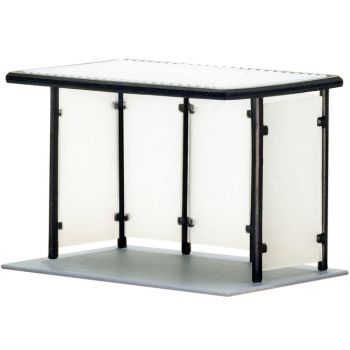 Bushaltestelle mit Flachdach, Bausatz L 5,1 x B 2,8 x H 3,1 cm