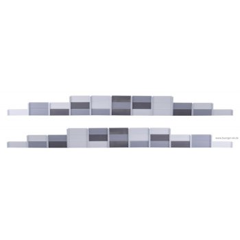 Schallschutzwand, Länge max. 106,6 cm, Höhe max. 3 cm, Bausatz