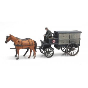 Wehrmacht Pferdegespann Krankenwagen