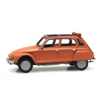 Citroen Dyane, offenes Verdeck, orange