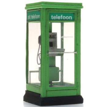 Telefonzelle PTT grün, 80-90 Jahre, Niederlande, Fertigmodell