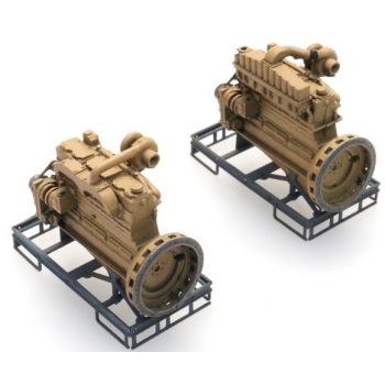 Industrie-Dieselmotor auf Transportpalette, 2 Stück, Fertigmodell