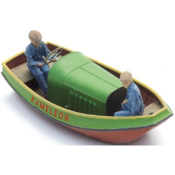 Boot De Kameleon, Wasserlinie, mit 2 Figuren