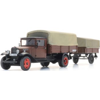 Opel Blitz 6 Pritschen-/Planen LKW mit 1achs-Anhänger