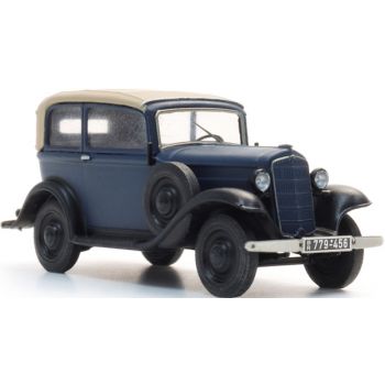 Opel P4, Dach geschlossen, blau