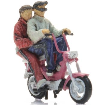 Gilera Citta Moped, zwei Figuren,