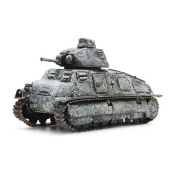 Somua S35 Beutefahrzeug, Wehrmacht, Wintertarnung, grau