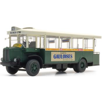 Renault TN6 Bus, IIIc, Gauloises Cigarettes, grün mit weißem Dach