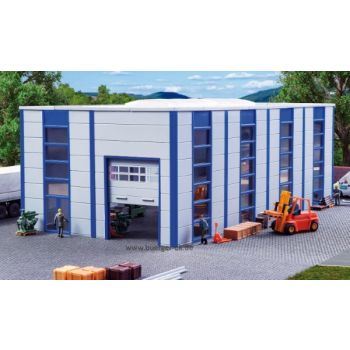 Lager-/Industriehalle, modern, Bausatz, L 28 x B 14,2 x H 10 cm