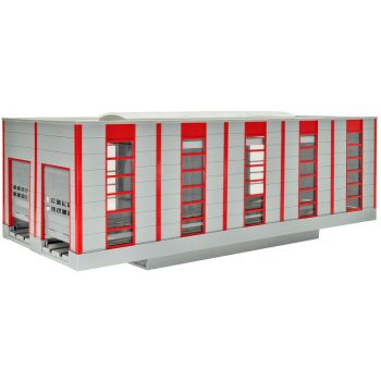 Wartungshalle Deutsche Bahn, modern, Bausatz mit Wartungs- und Reparaturgrube, Wandelement L 34,9 x B 14,3 x H 12,5 cm