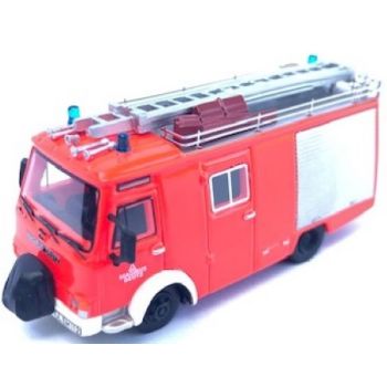 Magirus Deutz 90 M 5 Zeta, Löschgruppenfahrzeug LF 8 - Feuerwehr Vorführfahrzeug in tagesleuchtrot, UL-M 112