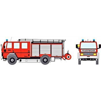 Ford Cargo 1520, Ziegler LF16, Berufsfeuerwehr Köln - Feuerwache Chorweiler, Tagesleuchtrot