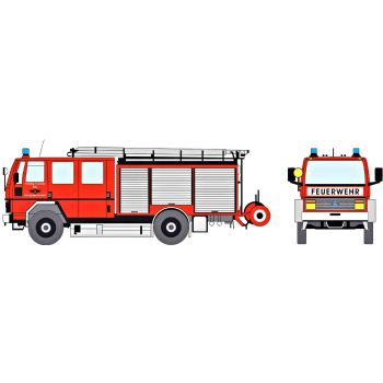 Ford Cargo 1520, Ziegler LF16, Freiwillige Feuerwehr Köln - Löschgruppe Lövenich in Tagesleuchtrot