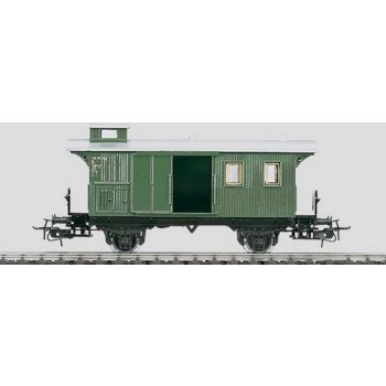 Gepäckwagen, 2achsig, grün, 1 offene Tür, ohne Originalkarton,