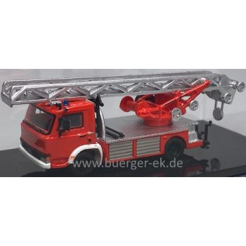 Magirus Deutz 90 M5 Zeta Facelift-Ausführung, Drehleiter DL 18, Feuerwehr neutrale Ausführung in tagesleuchtrot RAL 3024