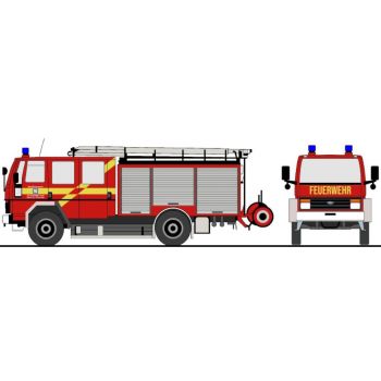 Ford Cargo 1320, LF16 Aufbau Ziegler,  Werkfeuerwehr der Firma KS-Gleitlager, St. Leon-Rot, Baden-Württemberg