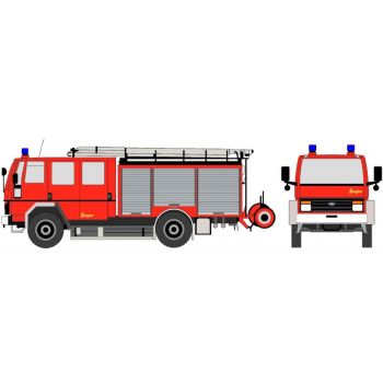 Ford Cargo 1320, LF16 Aufbau Ziegler, in Tagesleuchtrot