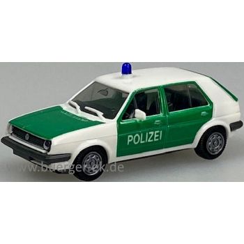 VW Golf POLIZEI, grün/weiß, ohne Dachdruck