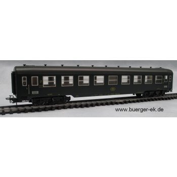 Liegewagen der SNCB, 2.Klasse, 4achsig, dunkelgrün, mit Wagen-Nr. 14001, Drehgestelle Minden-Deutz
