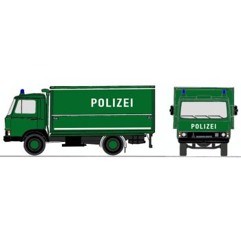 Magirus Deutz 90M5 Zeta, Gerätewagen GW der Polizei, grün