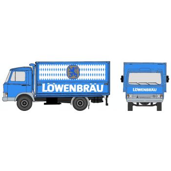 Magirus Deutz 90M5 Zeta mit Ewers Getränkeaufbau, Verteilerfahrzeug LÖWENBRÄU München