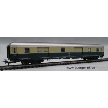 Schnellzug-Gepäckwagen der DB, ozeanblau/beige, Wagenunterkante ozeanblau, 4achsig, ohne Originalkarton,